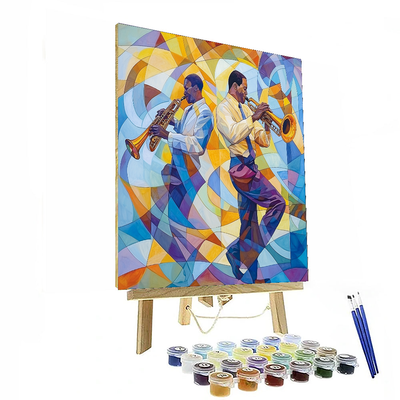 Romare Bearden Inspired Dynamic Duet  DIY Paint By Numbers