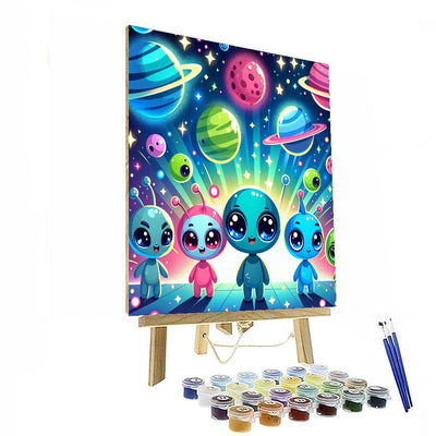 Whimsical Space Expedition DIY Paint By Numbers