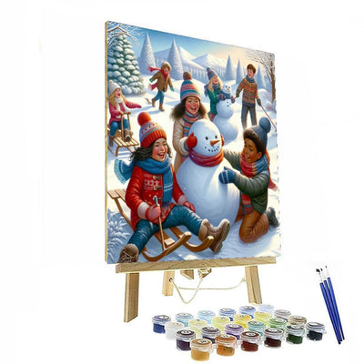 Winter Scene Of Wonder Numbered Painting Kits