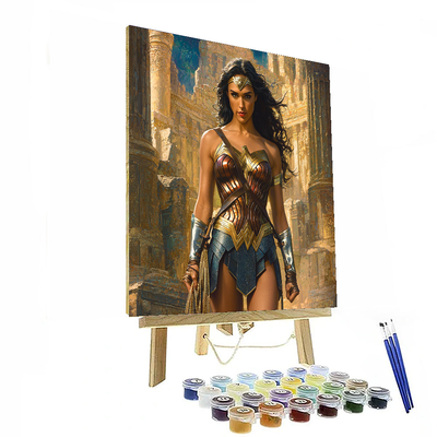 Gal Gadot: Unyielding Wonder Woman Of Strength Numbered Painting Kits