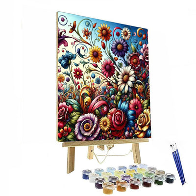 Whimsical Flower Dreamscape Paint By Number