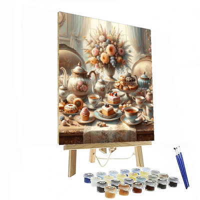 Elegant Victorian Tea Party Paint By Number