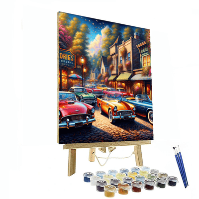 Timeless Classic Car Showdown Painting By Numbers Kit