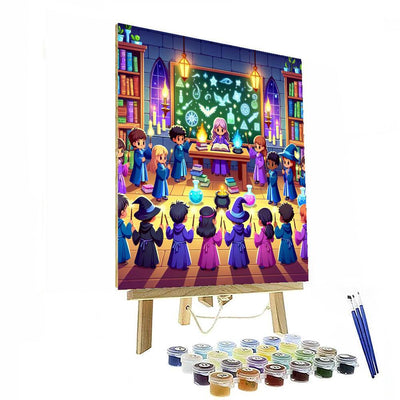 Magic Wizard School Painting Number Kit