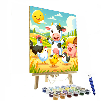 Cheerful Farmyard Paint By Numbers Kits