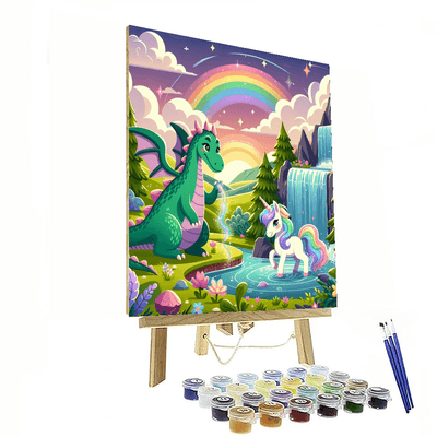 Fantasy Adventure With Mythical Creatures Painting By Numbers Kit