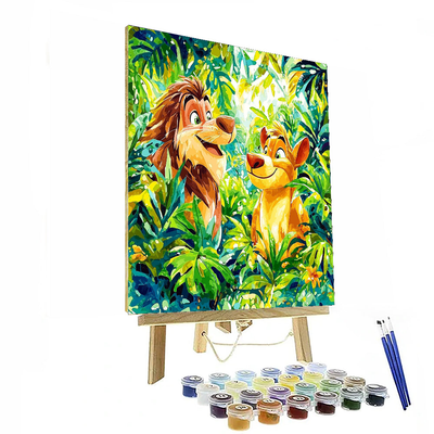 Timon And Pumbaa's Hakuna Matata - Disney Inspired Paint By Numbers Art