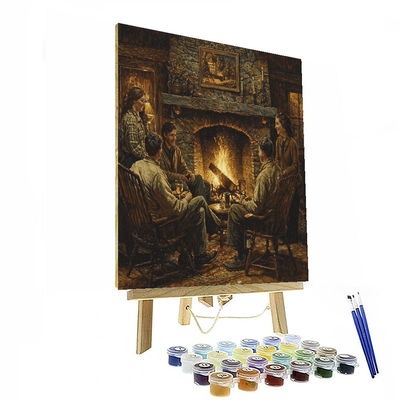 Norman Rockwell Inspired Fireside Chats  Paint By Color