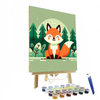 Happy Fox Painting By Numbers Kit