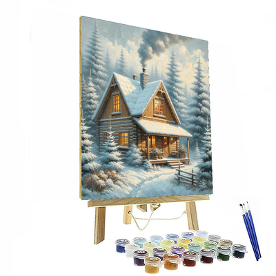 Nostalgic Winter Cabin Numbered Painting Kits