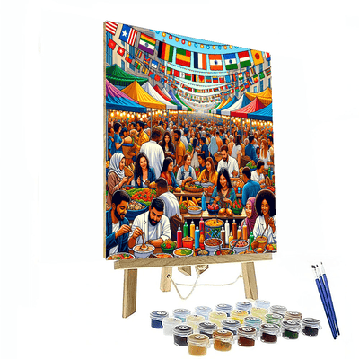 The International Festival Of Street Food Painting By Numbers Kit