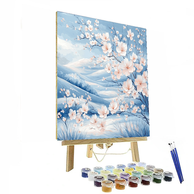 Katsushika Hokusai Inspired Under The Cherry Blossoms  Numbered Painting Kits