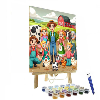 Happy Farm Family DIY Paint By Numbers