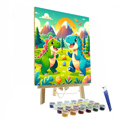 Dinosaur Adventure Day Painting By Numbers Kit