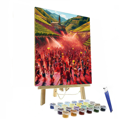 San Vino Wine Fight - Haro Painting By Numbers Kit