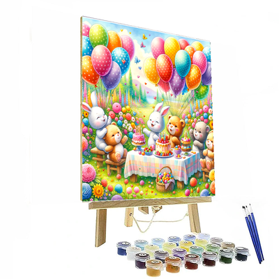 Gleeful Garden Party Painting Number Kit