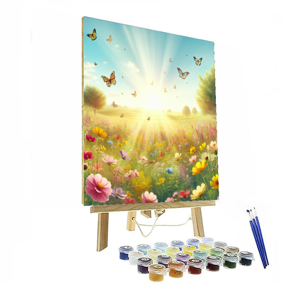 Sunny Meadow Dreamscape Painting By Numbers Kit