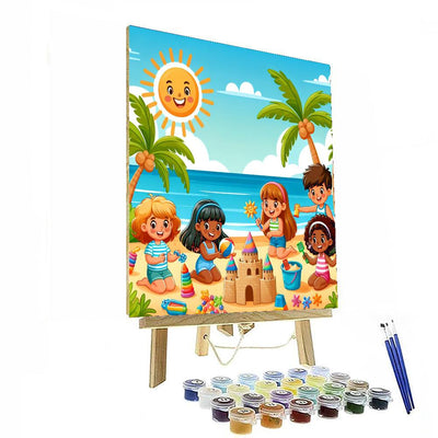 Sunny Beach Party Paint By Numbers Art