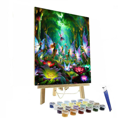 Whimsical Fairy Forest Mural Painting By Numbers Kit