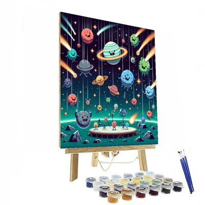 Cosmic Carnival With Planet Performers Numbered Painting Kits