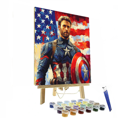 Chris Evans: Captain America's Legacy Of Valor Paint By Color