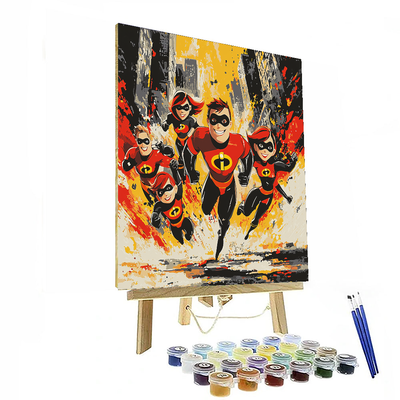 The Incredibles Family Mission - Disney Inspired Paint By Number