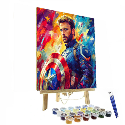 Chris Evans: The Captain's Unyielding Valor Paint By Number