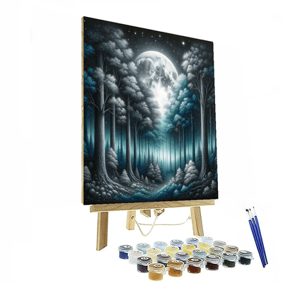 Enchanted Moonlit Forest Paint By Number