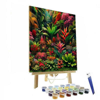 Vibrant Tropical Garden Numbered Painting Kits