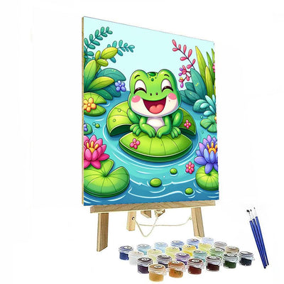 Cheerful Little Frog DIY Paint By Numbers