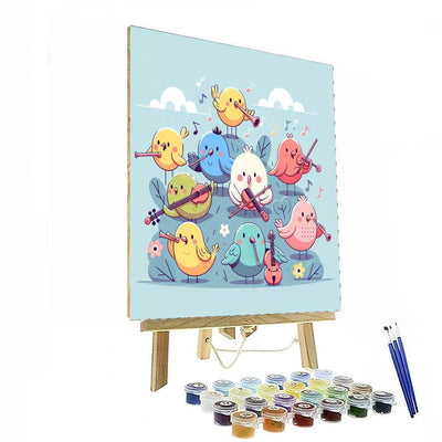 Cheerful Bird Symphony Painting Number Kit