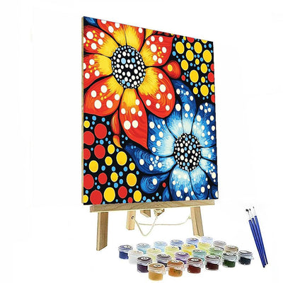 Yayoi Kusama Inspired Infinite Floral Rhythm  Painting By Numbers Kit