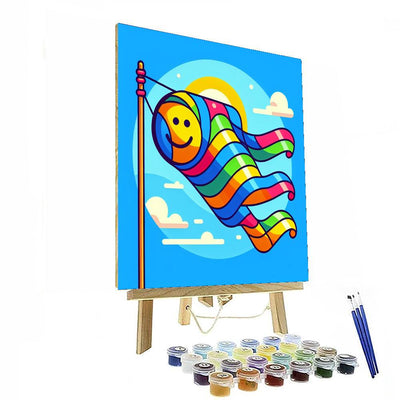 Whimsical Windsock Number Painting