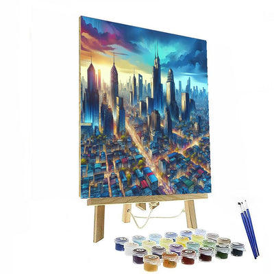 Vibrant Urban Metropolis Paint By Numbers Art