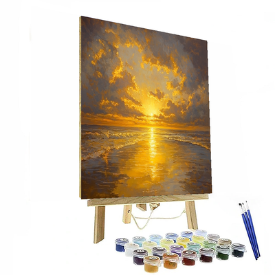 J.M.W. Turner Inspired Golden Twilight  Numbered Painting Kits