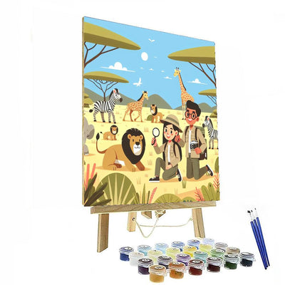 Wildlife Expedition In The Serengeti Painting By Numbers Kit