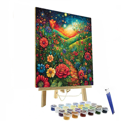 Frida Kahlo Inspired Celestial Garden Bliss  Painting By Numbers Kit