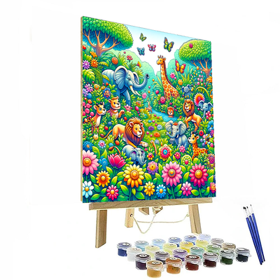 Playful Garden Safari DIY Paint By Numbers