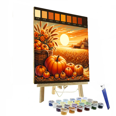 Pumpkin Harvest Paint By Numbers Art