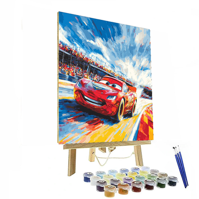 Cars Lightning Mcqueen Race Day - Disney Inspired Numbered Painting Kits