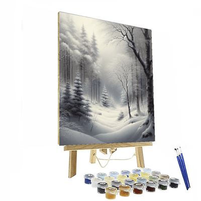 Gentle Snowfall Serenity Painting By Numbers Kit