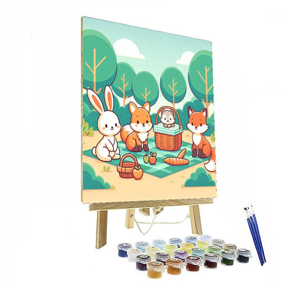 Forest Critters Picnic Paint By Color