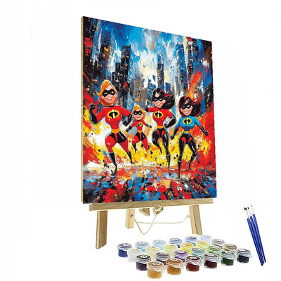 The Incredibles Superhero Family Fun - Disney Inspired Paint By Number