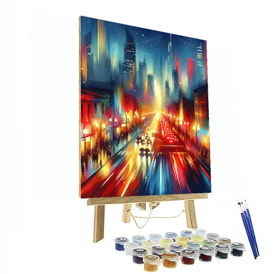 Energetic City Life Paint By Numbers Art