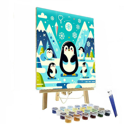 Penguin Winter Wonderland Paint By Number