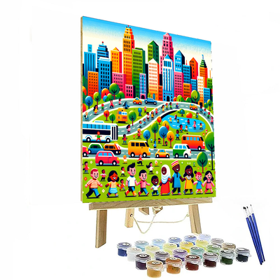 Cheerful Cities DIY Paint By Numbers