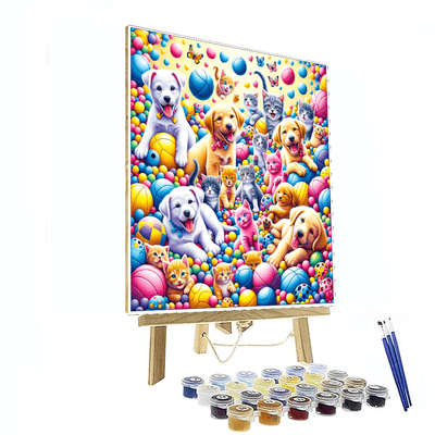 Joyful Pet Playtime Paint By Number