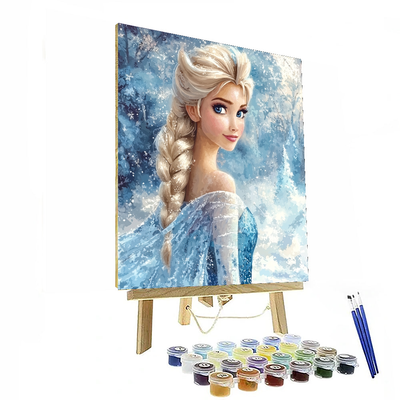 Elsa's Enchanted Winter Bedroom Piece - Disney Inspired Paint By Numbers Art