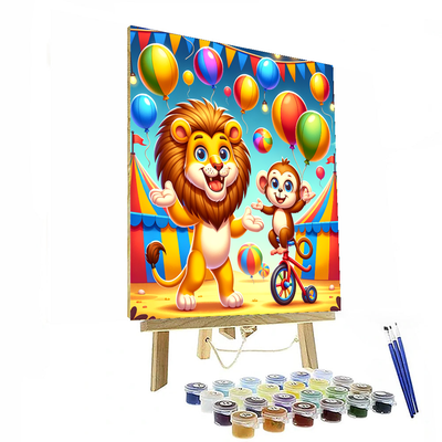 Cute Carnival Animals Painting By Numbers Kit