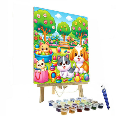 Adorable Pet Playground Paint By Number